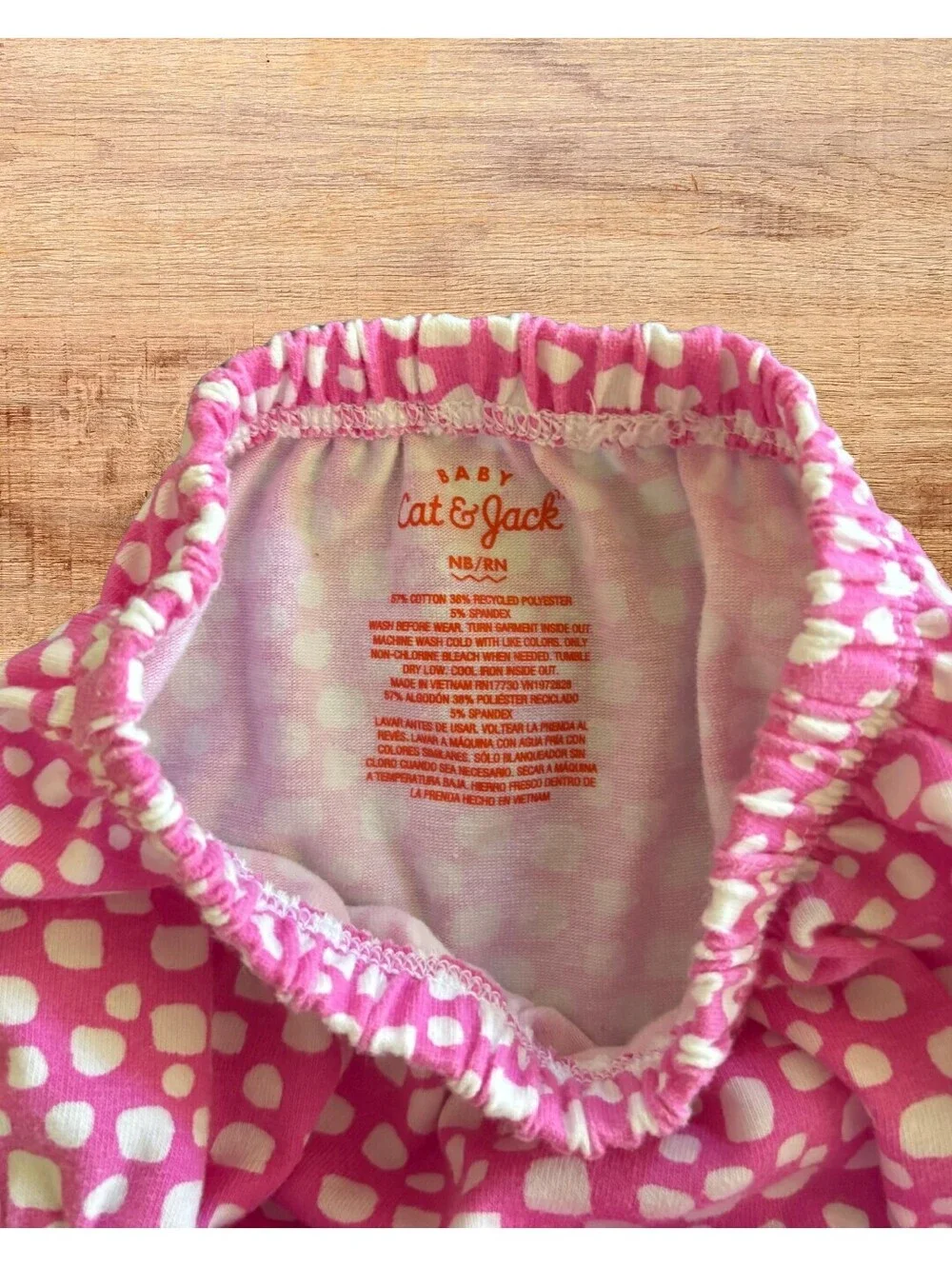 Cat & Jack Pink Spotted Newborn Baby Bloomers Shorts